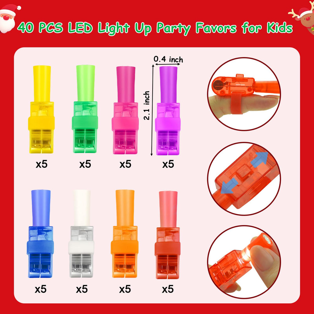 Olixmlya finger lights reindeer design safe glow for classroom prizes