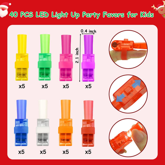 Olixmlya finger lights reindeer design safe glow for classroom prizes