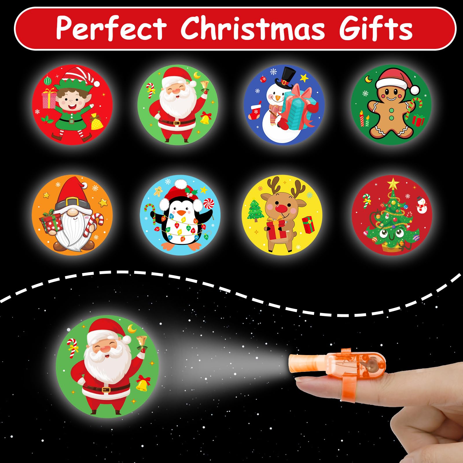 Olixmlya finger lights snowman design playful night-time glow for activities