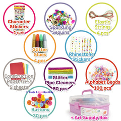 Olly Kids three-layer art box with divided sections for neat storage.