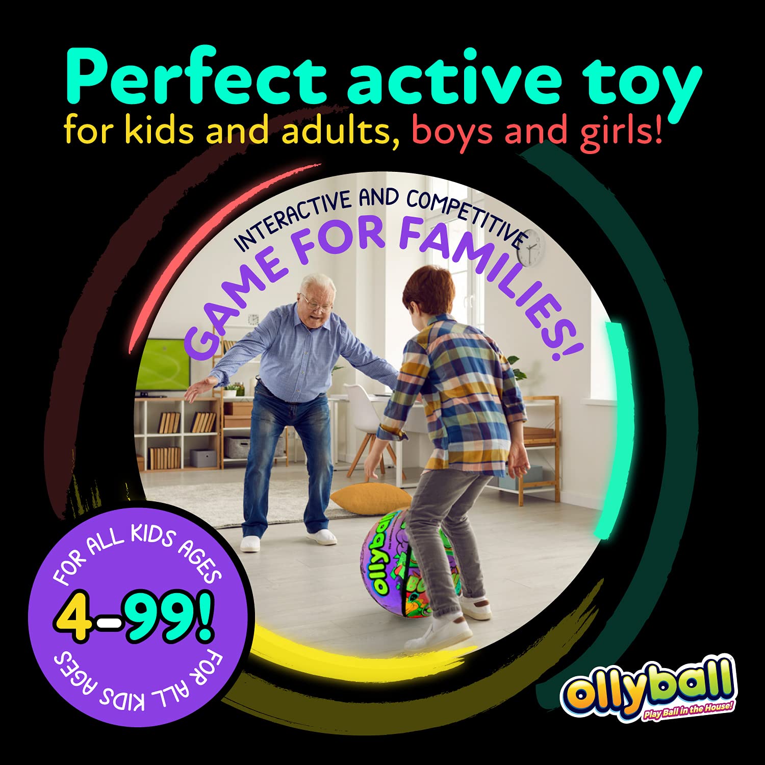 Color-In design on Ollyball invites personalization with markers.