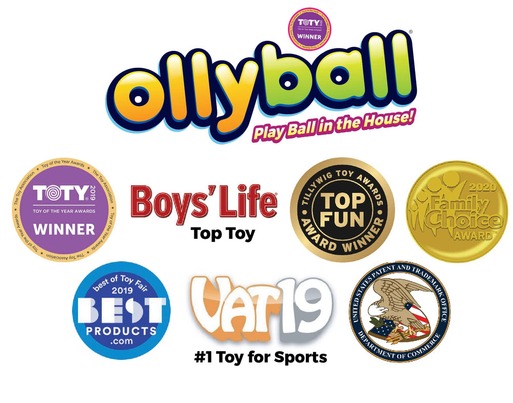 Ollyball packaging shows inflation straw and included accessories