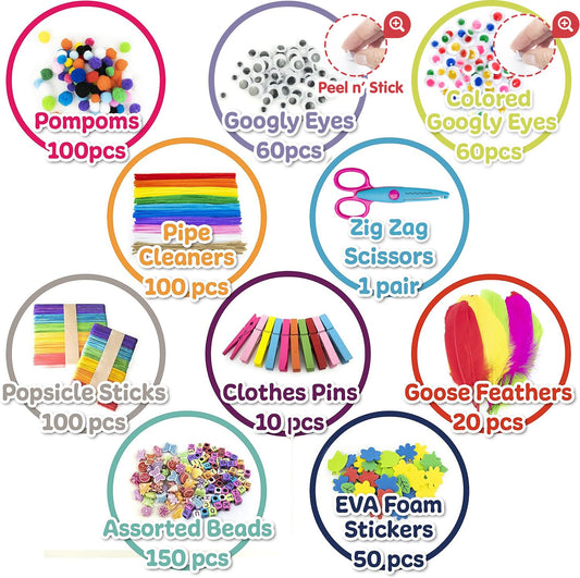 Olly Kids Craft Kits Library organized closeup demonstrates tidy storage for quick art sessions