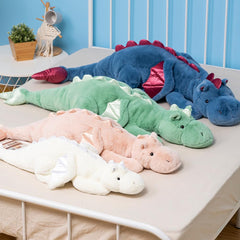 Ololele blue dragon plush child playing with dragon friend