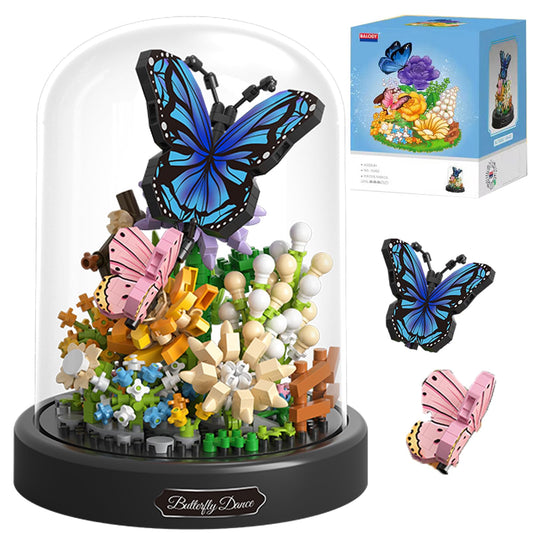 OLTLYUNH butterfly-themed flower bouquet building set for decorative display and creative play.