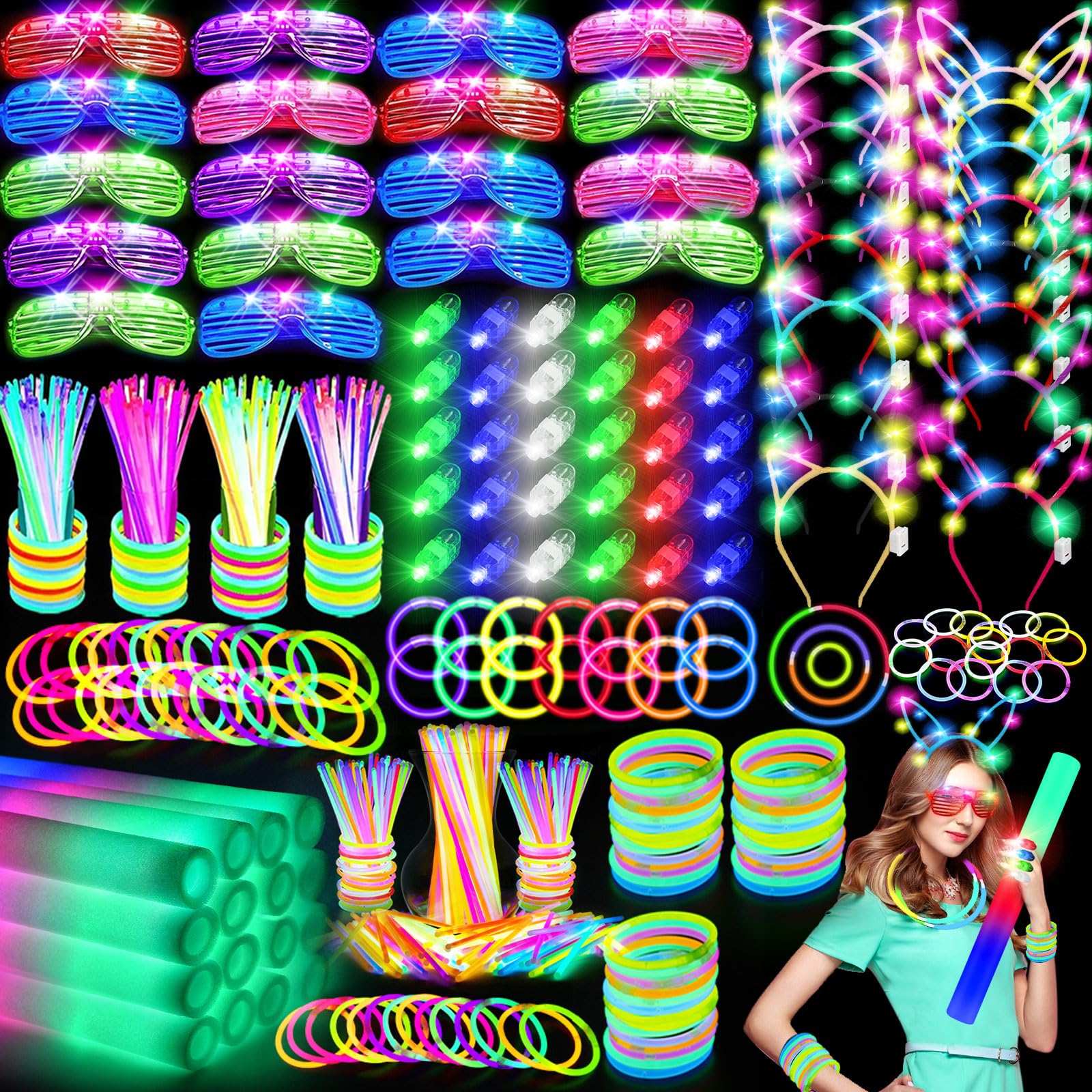 OLUPP foam glow sticks provide bright, kid-safe fun for flexible party shapes.