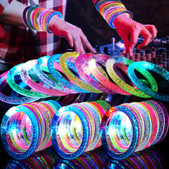OLUPP glow bracelets multicolor closeup shows vibrant diffusion for festive nights