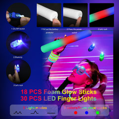 OLUPP glow party set supports weddings, birthdays, concerts with safe, durable lighting.