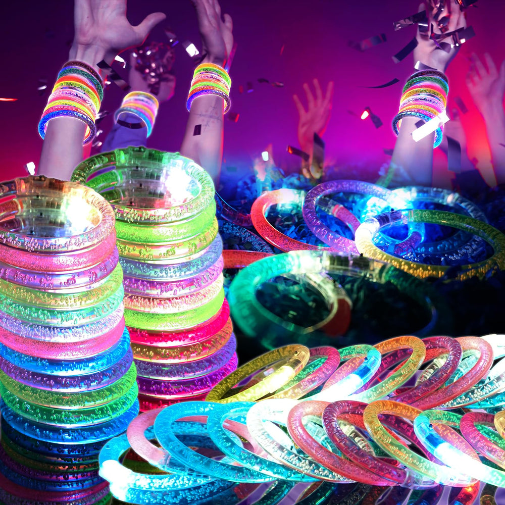 OLUPP LED bracelet in six colors glows vividly for night parties.