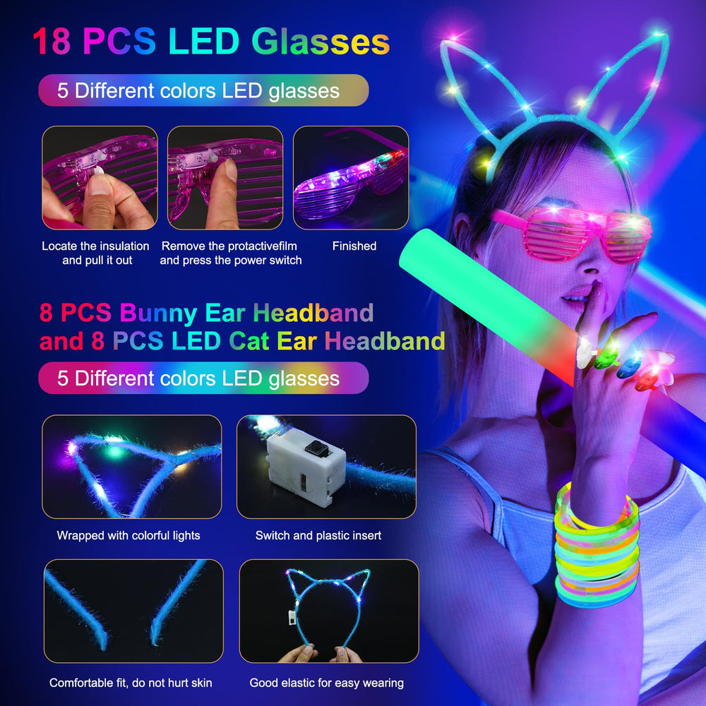 OLUPP LED cat ear headbands offer playful flair with multi-color options.
