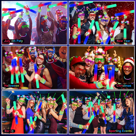 OLUPP LED glasses illuminate moments with three flashing modes for lively celebrations.