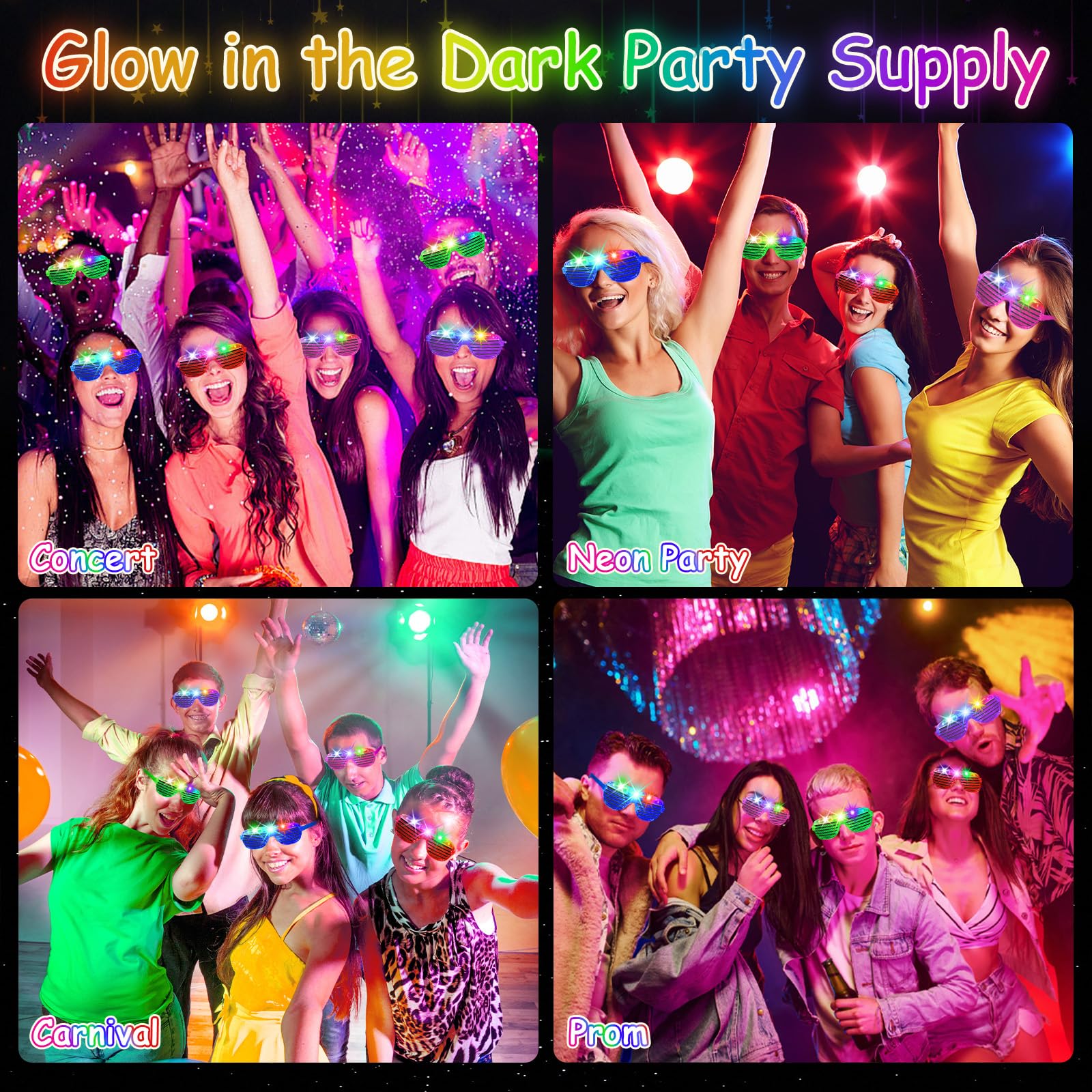 OLUPP LED glasses green glow add energetic dance floor ambiance