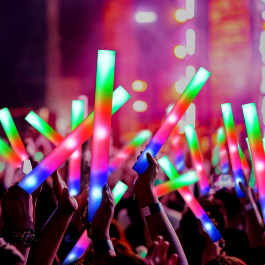 OLUPP three-mode flashing glow sticks illuminate celebrations with dynamic color
