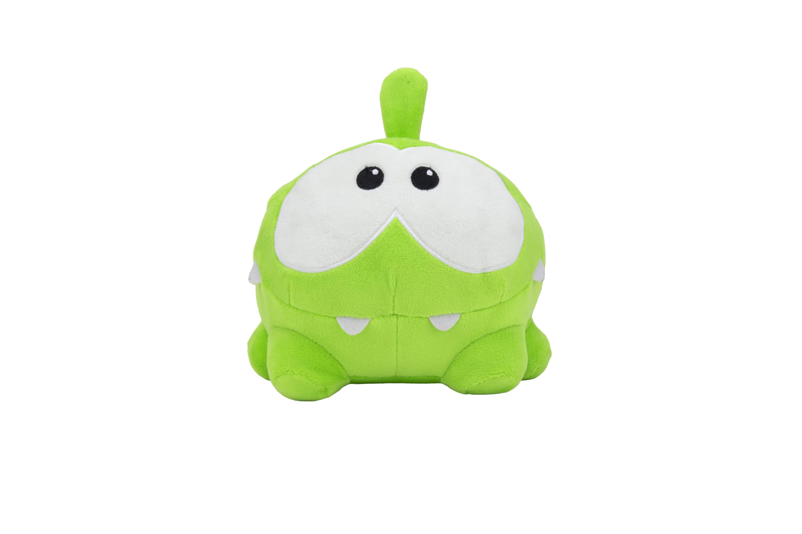 Om Nom plush closeup shows ultra-soft fabric for cozy hugs
