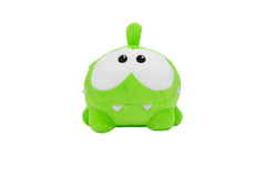 Om Nom plush closeup shows ultra-soft fabric for cozy hugs
