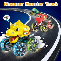 OMAKCOO press-and-go dino trucks offer easy independent play