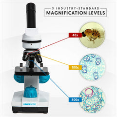 Omano Juniorscope comes with five beginner experiments to spark curiosity