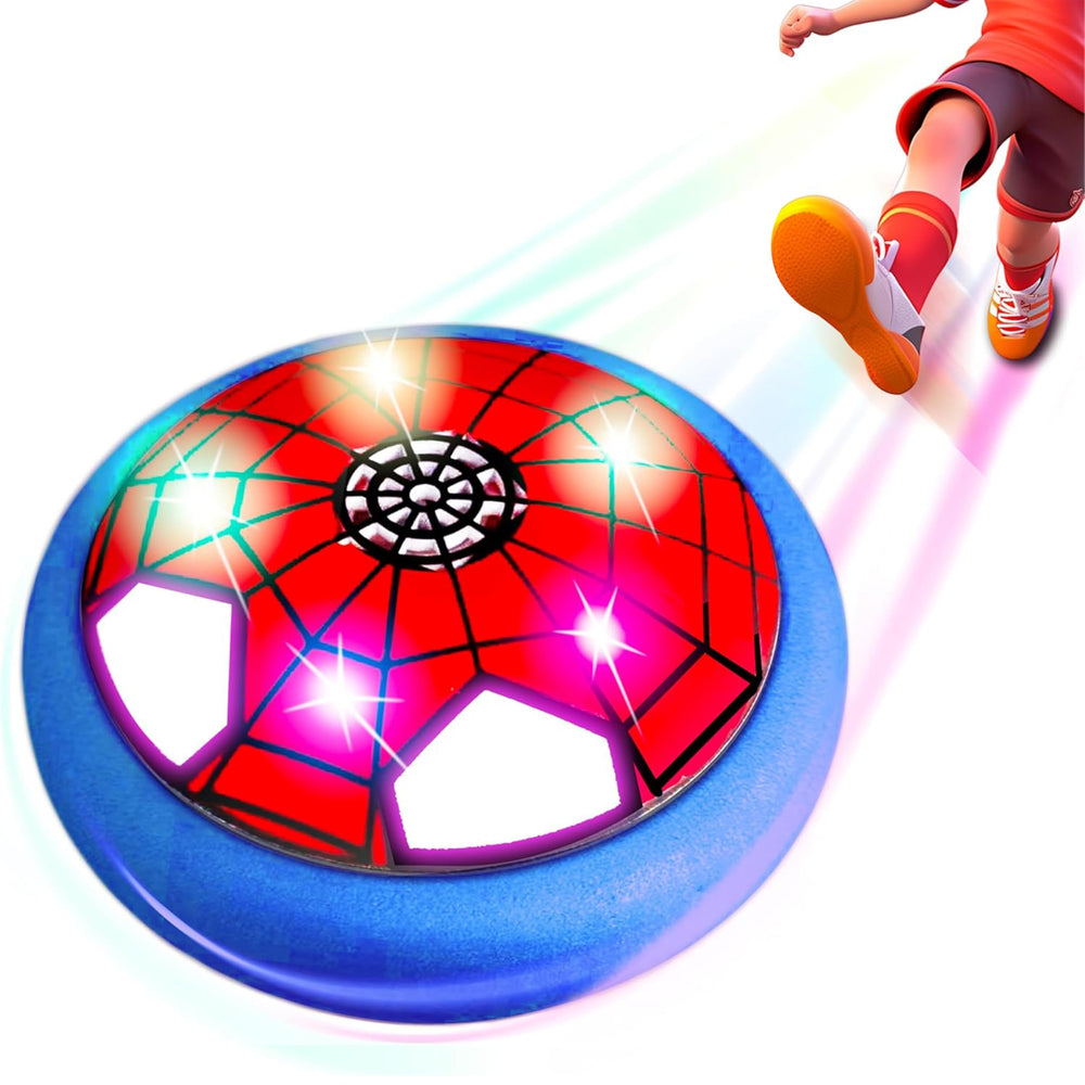 Omiowl hover soccer ball with LED lights for indoor active play.