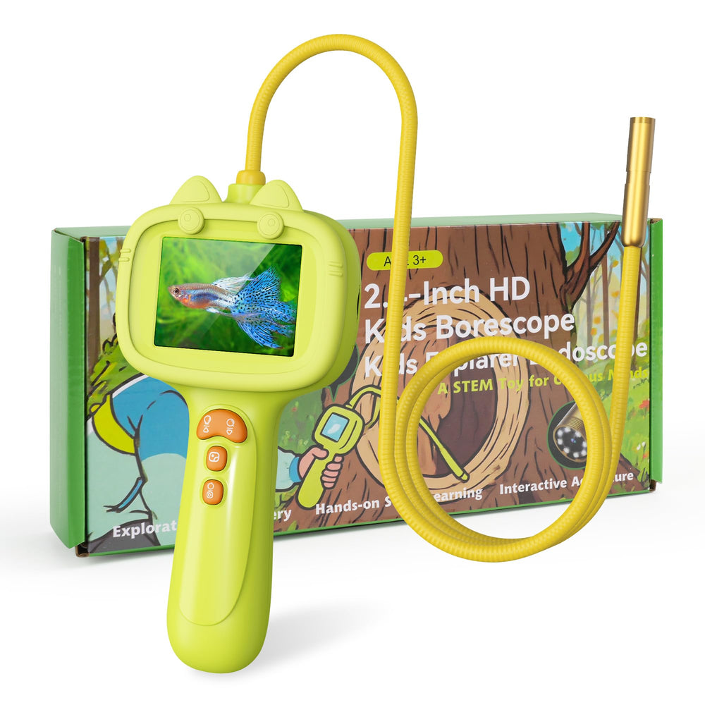 Omlite rechargeable borescope snake camera in use for outdoor exploration