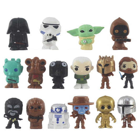 Omto Star Wars cake toppers closeup of 1.5-inch figures for cupcake decorating