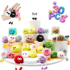 OMyFav 30pcs plush keychains for backpacks, perfect party favors for kids