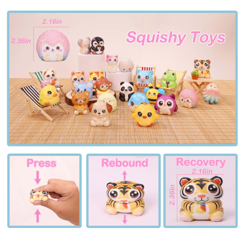 OMyFav squishies animal toys bulk for Valentines Day gifts in class