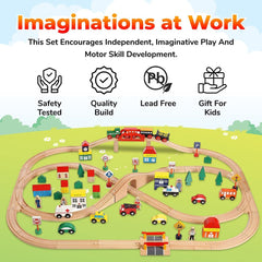 On Track USA wooden track and magnetic trains enable quick, synchronized connections.