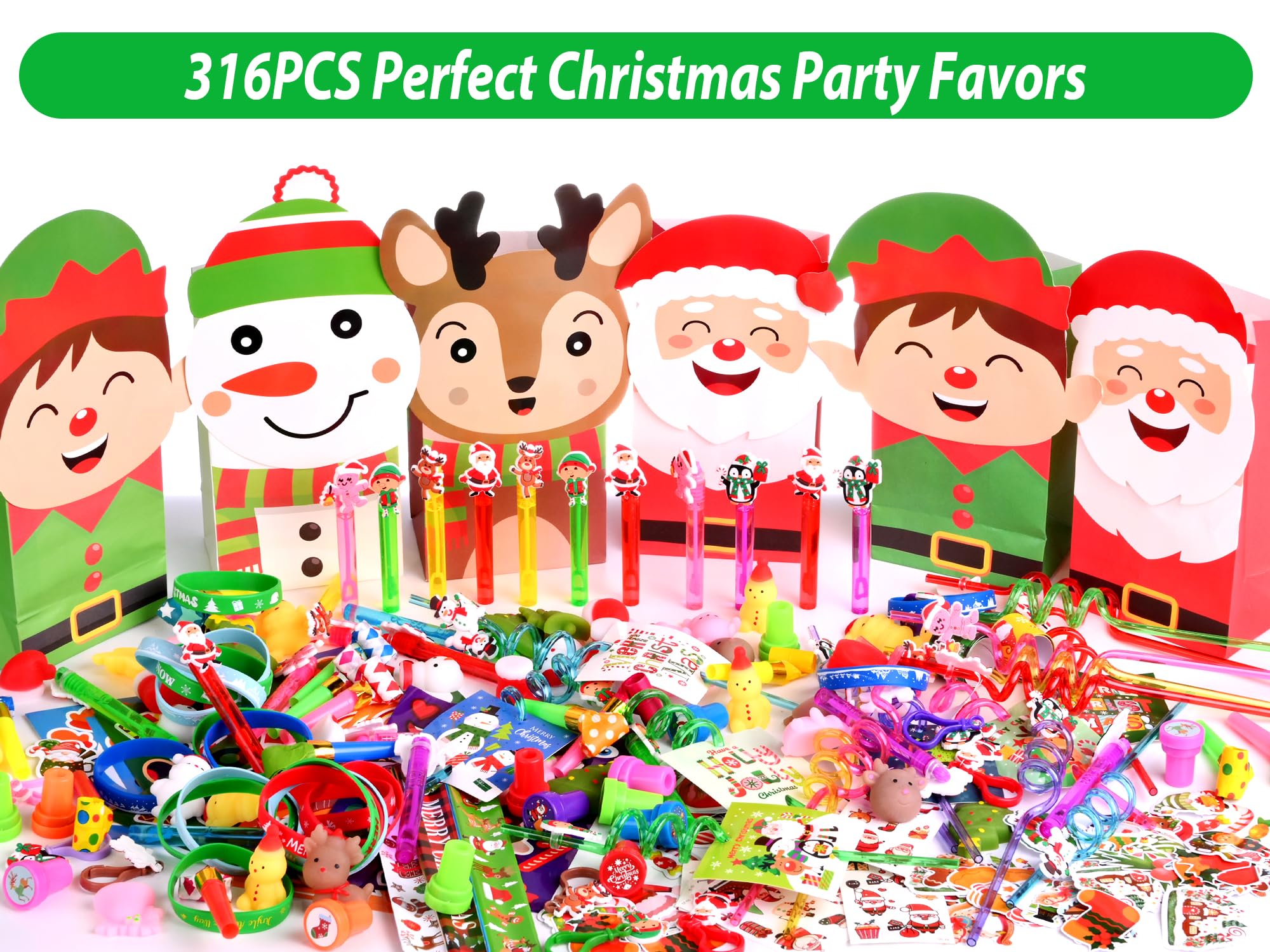 ONBKYGF Christmas party favors: colorful Crazy Straws for festive sipping fun at gatherings.