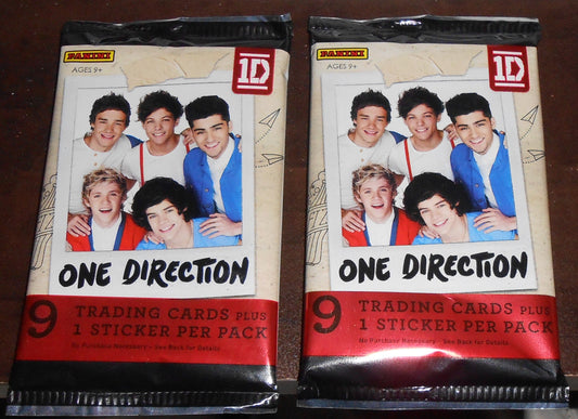 One Direction trading cards 2013 pack – 18 cards and 2 stickers for display and collection