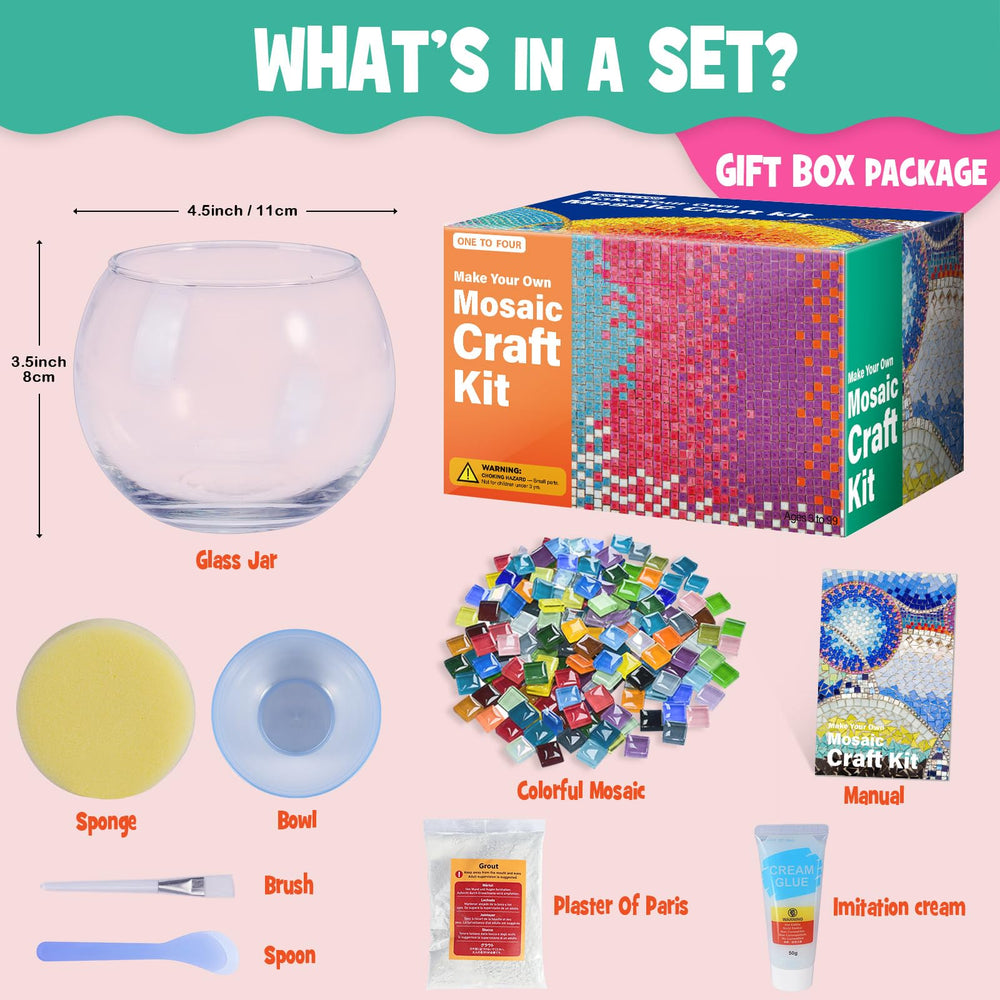 ONE TO FOUR brush, spoon, and tools set for precise mosaic assembly