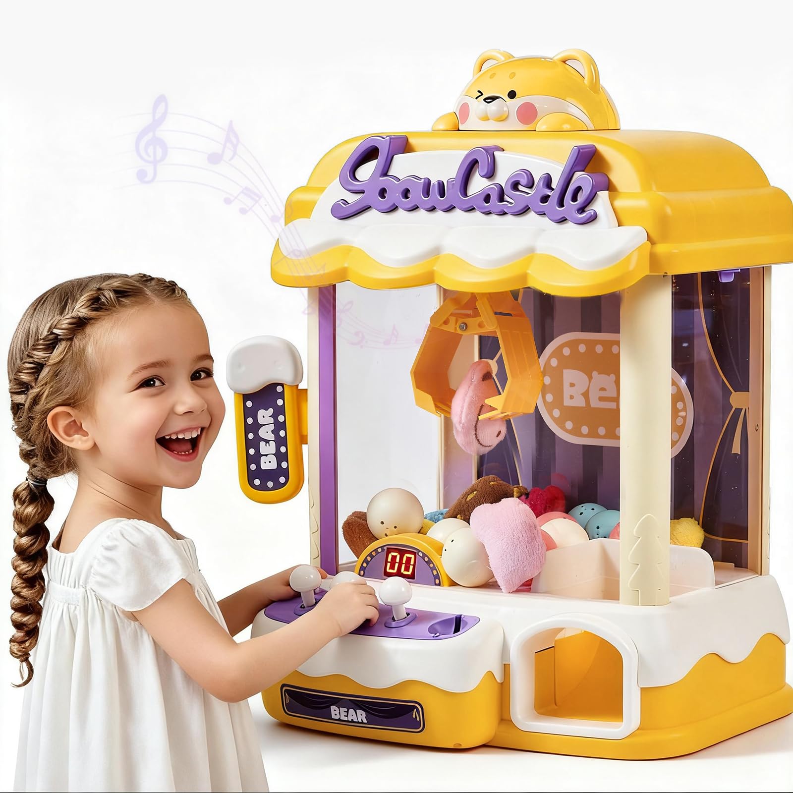 ONEANU Toy Claw Machine with Shiba Inu design for kids' rooms