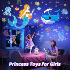 One Fire projector offers 21 colors for vibrant room ambiance.