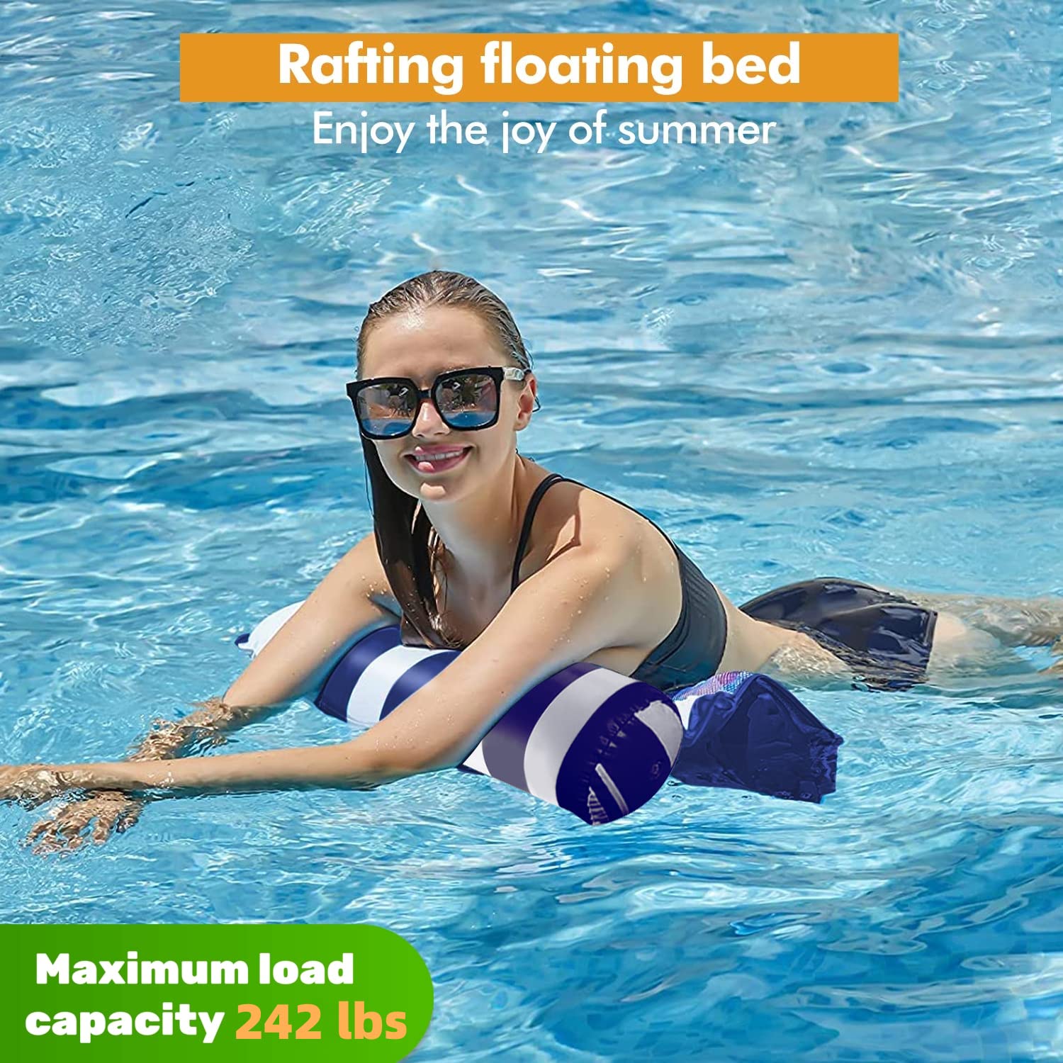 Oneirion 4-in-1 XL water float hammock: gentle cradle for rest between splashes.