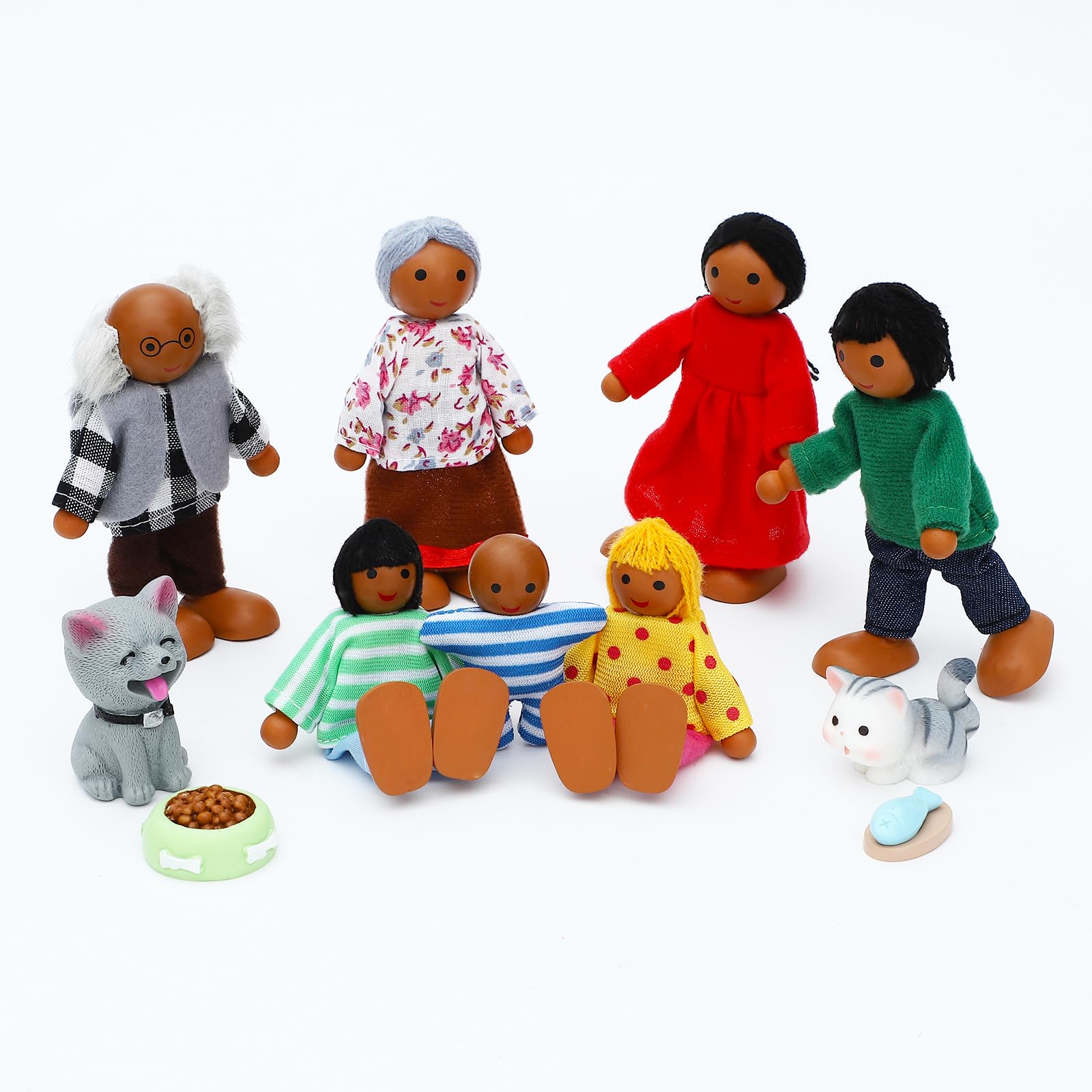 ONEST wooden baby figure for nurturing scenes.