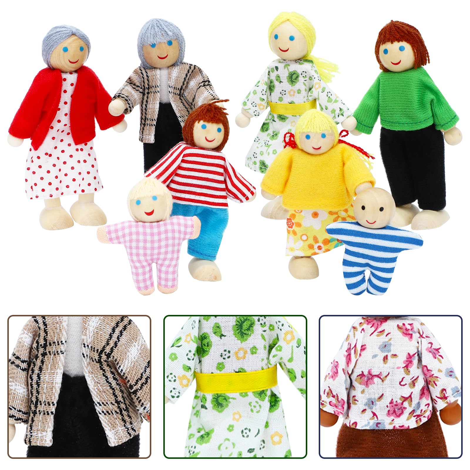 ONEST wooden parents figures for daily life roleplay.