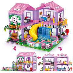 ONIMISC Pink Girls Villa exterior showcases a cozy dream-home for imaginative play