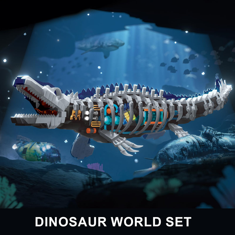 ONITUOFO dinosaur glowing energy vessels illuminate the skeleton