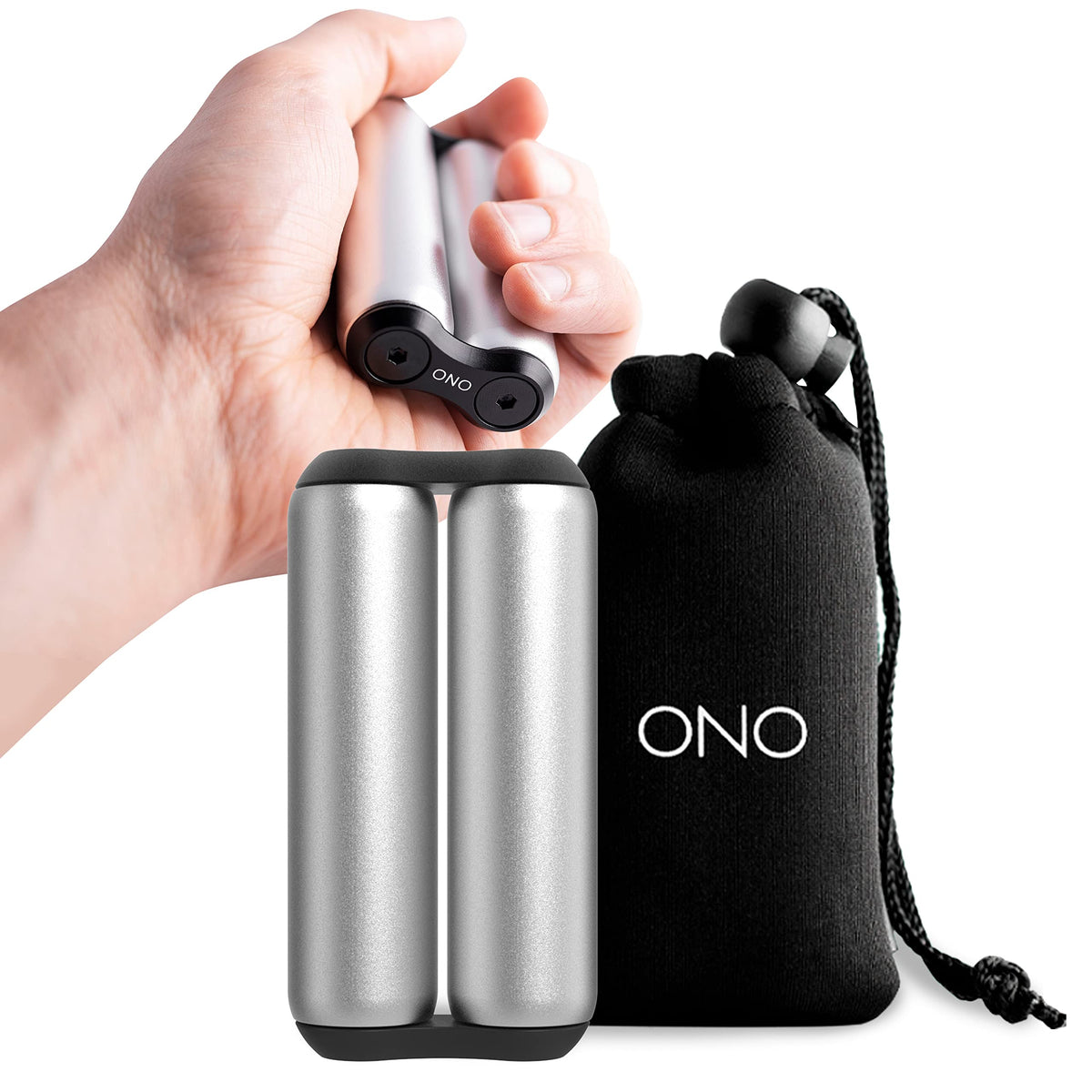 ONO Roller handheld fidget toy in aluminum for focused work
