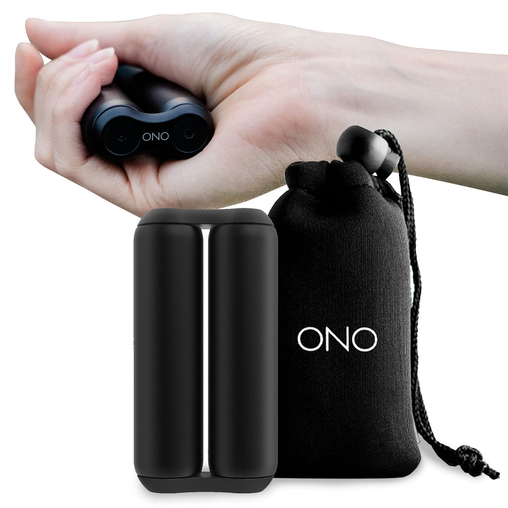 ONO Roller handheld fidget in use for focused work and anxiety relief.