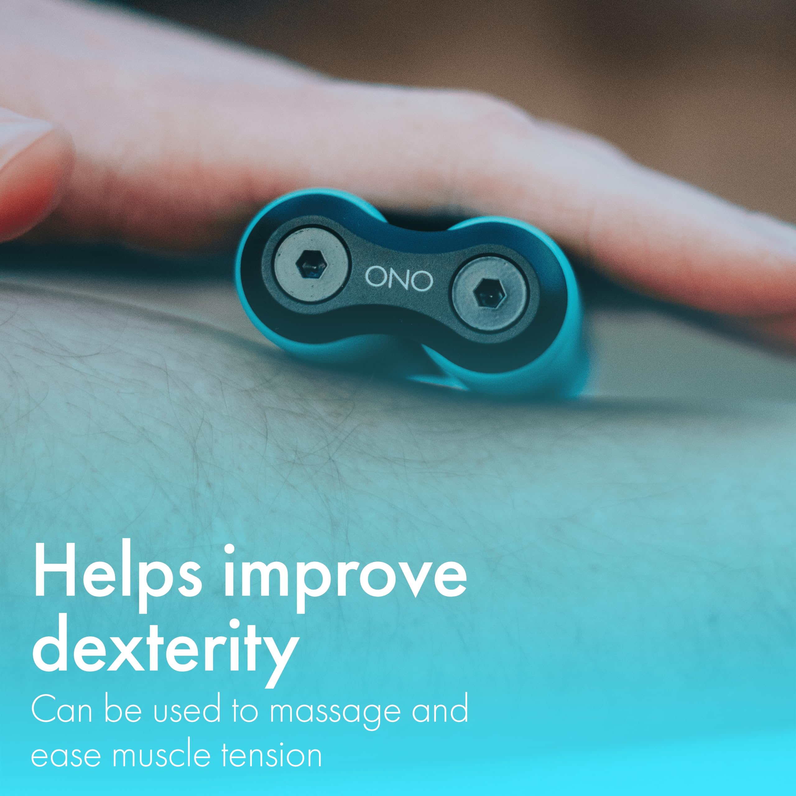 ONO Roller portable design fits in a hand for on-the-go use.