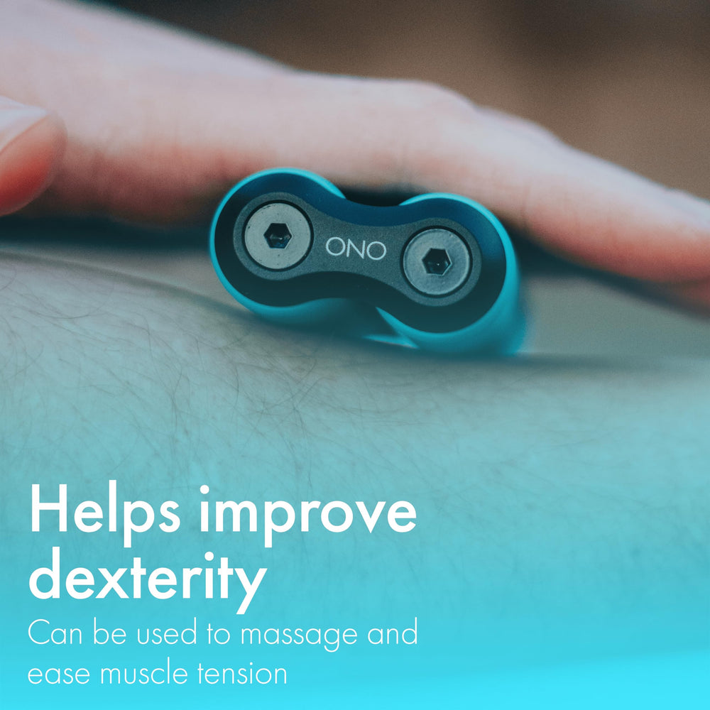 ONO Roller portable design fits in a hand for on-the-go use.