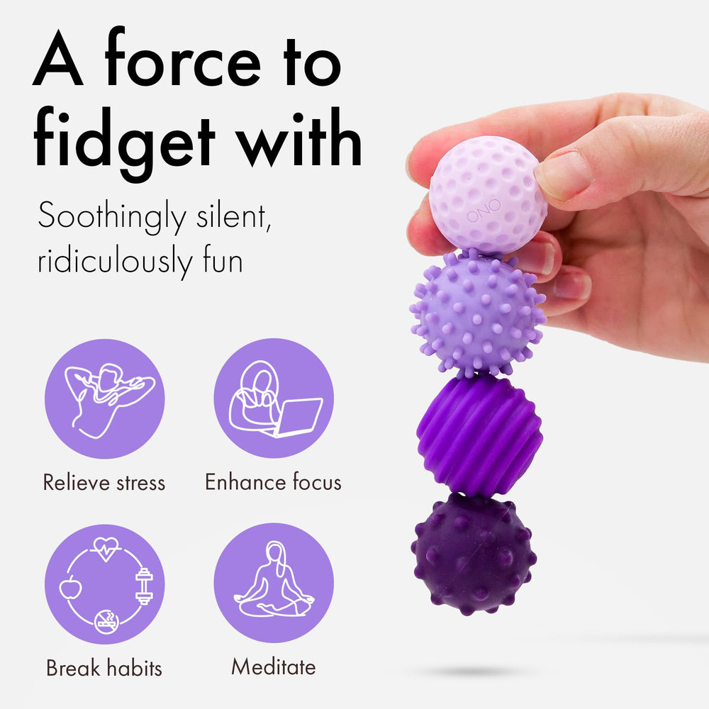 ONO Signets silicone coating ensures silent, smooth manipulation for busy hands.