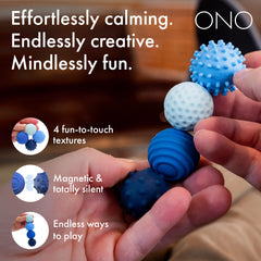 ONO Signets sapphire set with waves texture to soothe anxious hands.