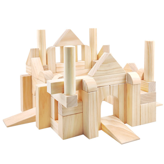 Onshine large wooden blocks 64-piece set for immersive building play