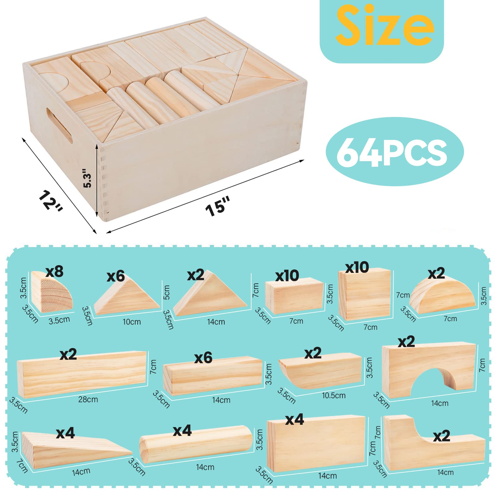 Onshine lightweight blocks easy for small hands to grasp and stack