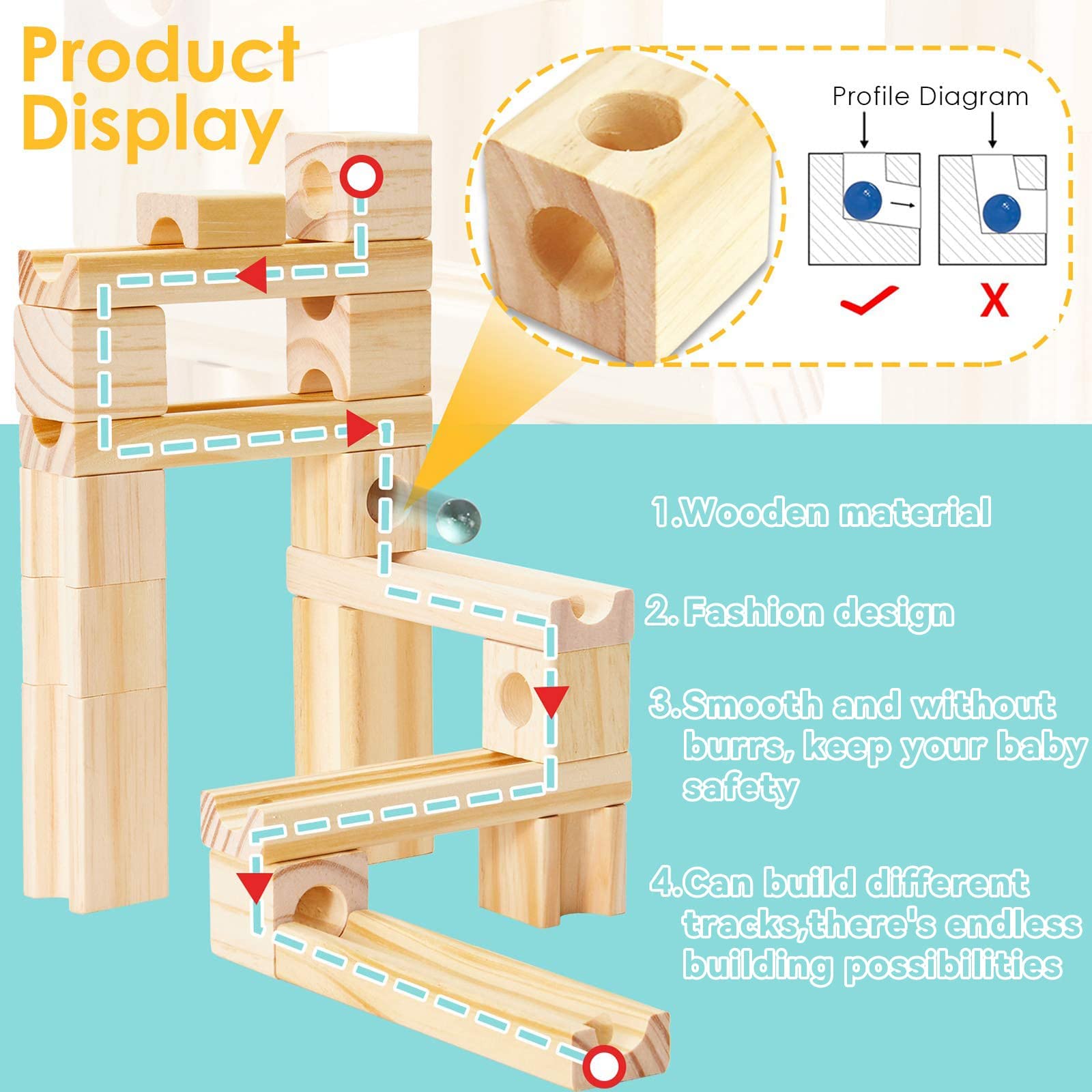 Child builds tracks in Onshine marble run to boost concentration and coordination