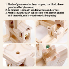 Marble races through Onshine maze pieces in action