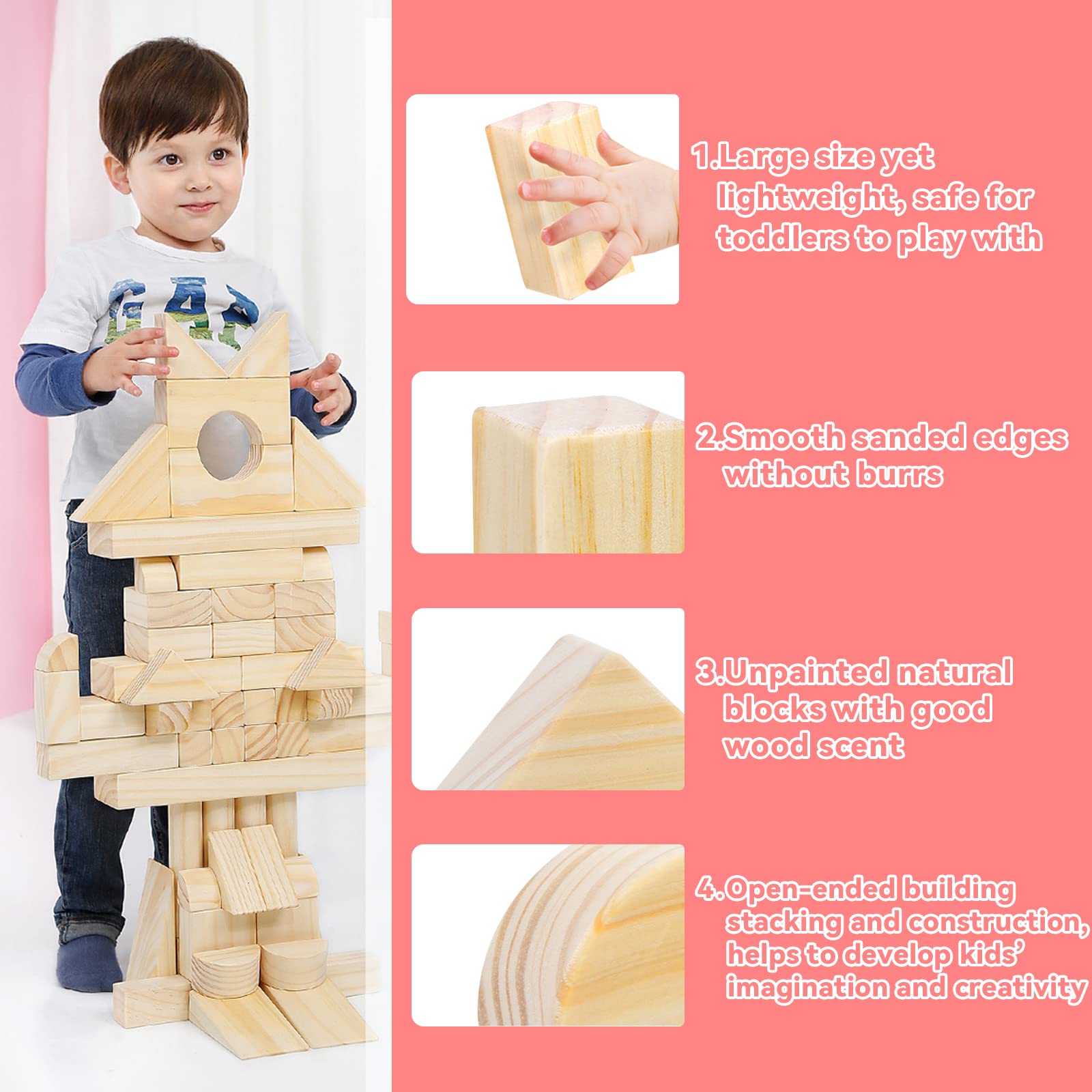 Onshine toddler at play with blocks, supporting imaginative open-ended play
