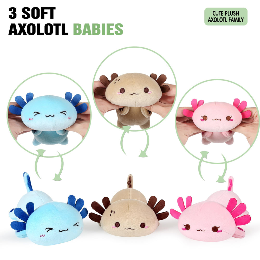 Onsoyours Axolotl Baby Brown plush 5.9 inch, soft hug buddy