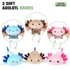 Onsoyours Axolotl Baby Brown plush 5.9 inch, soft hug buddy